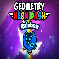 Geometry Neon Dash Rainbow - Unblocked Games Online